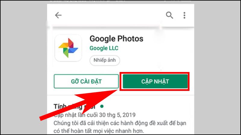 Cập nhật Google Photos
